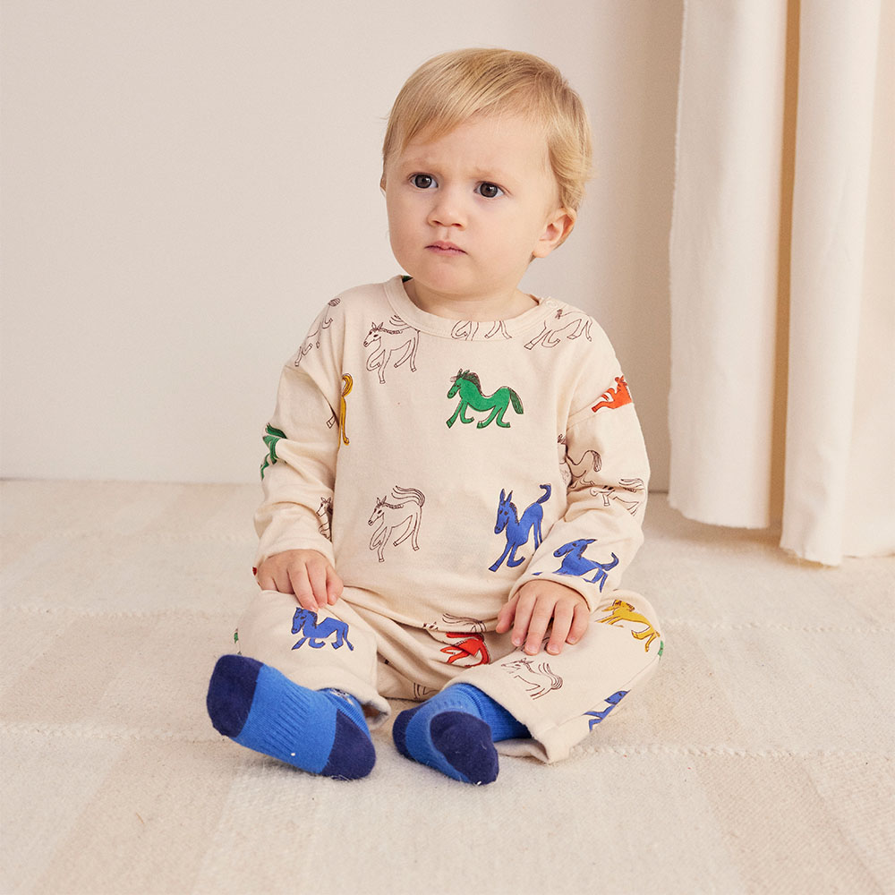 BOBO CHOSES（ボボショーズ） パンツ ベビー 総柄 スウェットパンツ