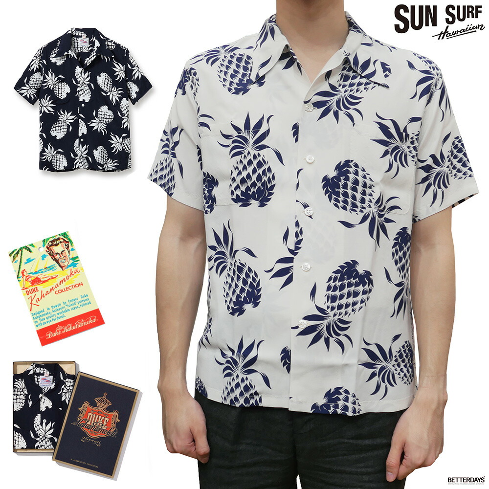 SUN SURF サンサーフ 長袖 アロハ シャツ DUKE KAHANAMOKU