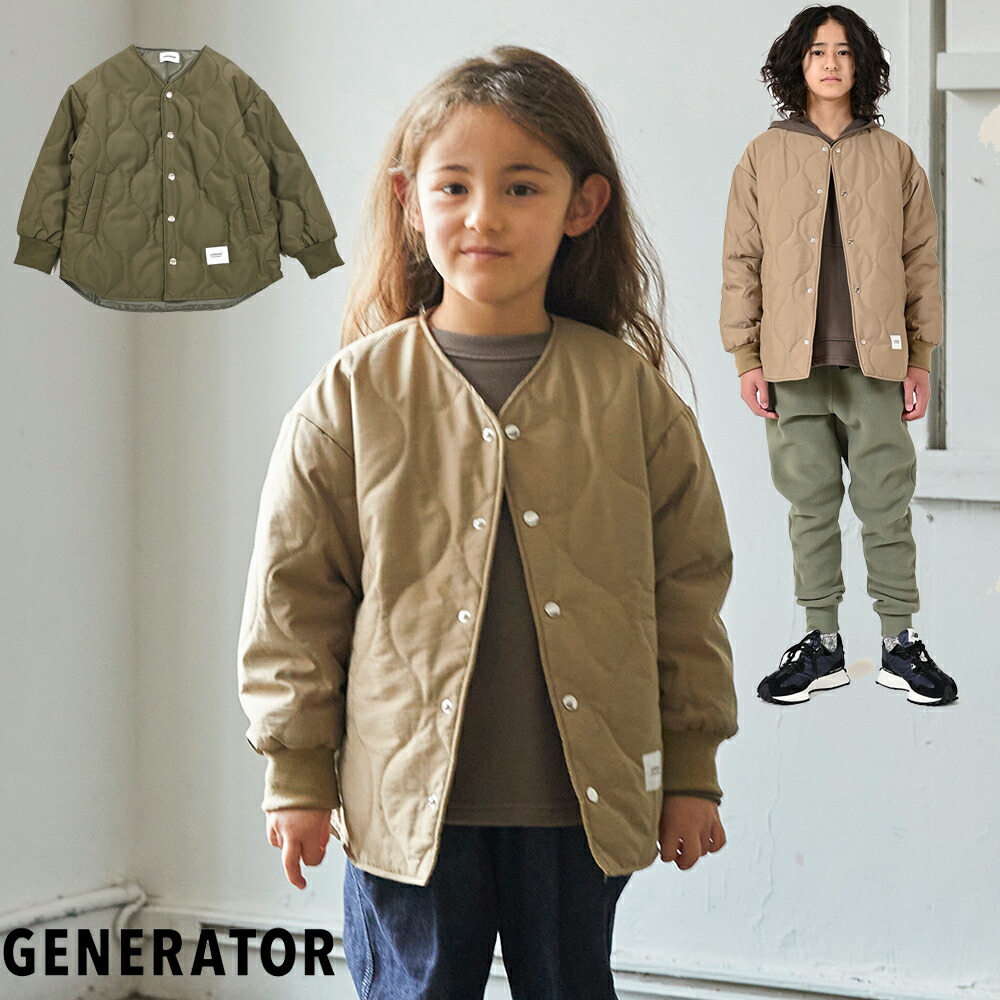 ジェネレーター ノーカラーキルティングJK キッズ ジュニア アウター ジャケット 防寒 無地 シンプル 子供服 GENERATOR : 911107  : BETTER DAYS ベターデイズ - 通販 - Yahoo!ショッピング