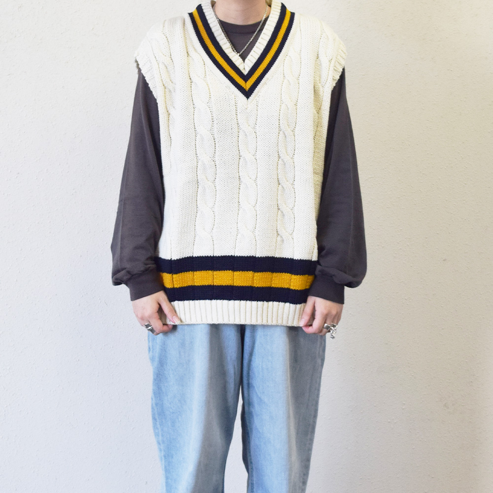 Oldderby Knitwear ベスト チルデンニット Vネック セーター ユニ