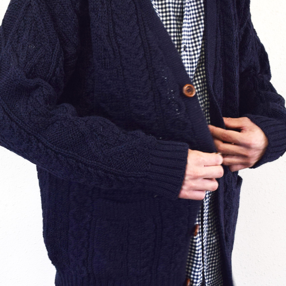 Oldderby Knitwear カーディガン アランニット リブ ニット トップス