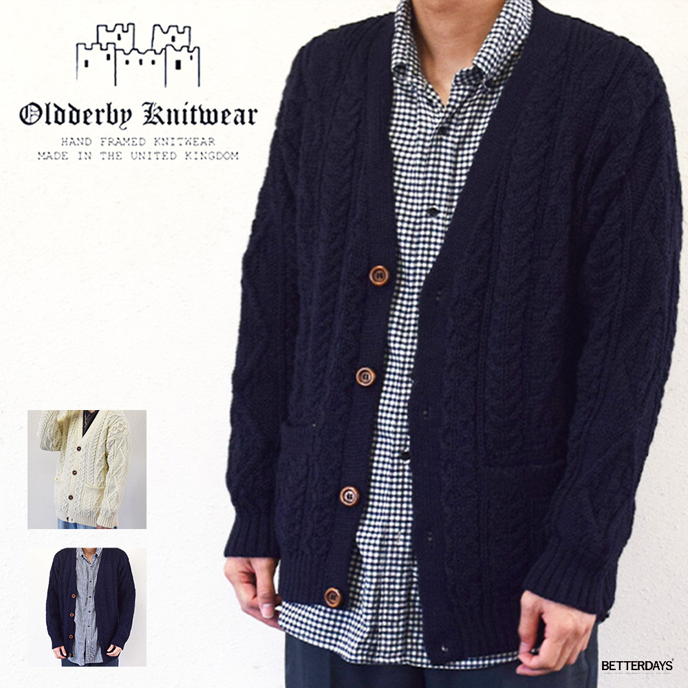 Oldderby Knitwear カーディガン アランニット リブ ニット トップス