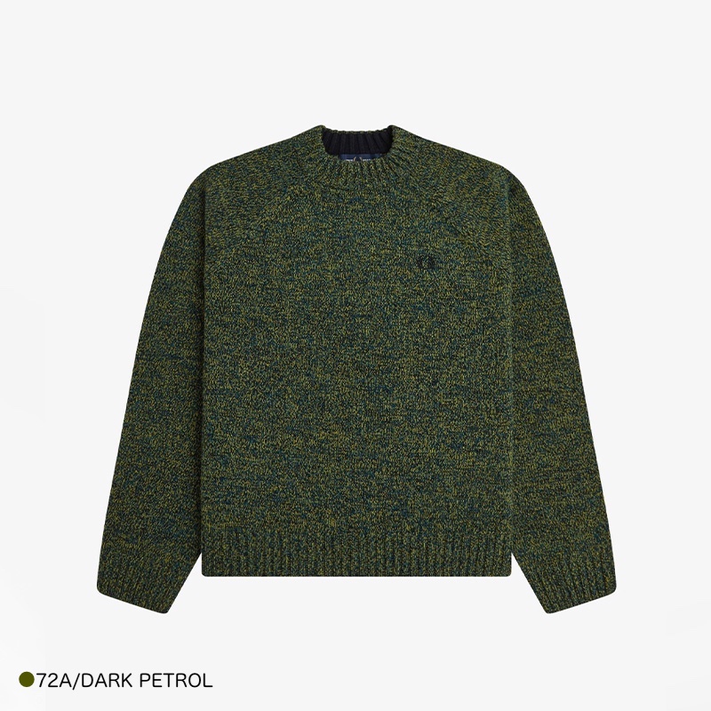 フレッドペリー FREDPERRY モックネック テニスニット レイヤード 冬物セール フレッドペリー FRED PERRY レイヤード モック ネック