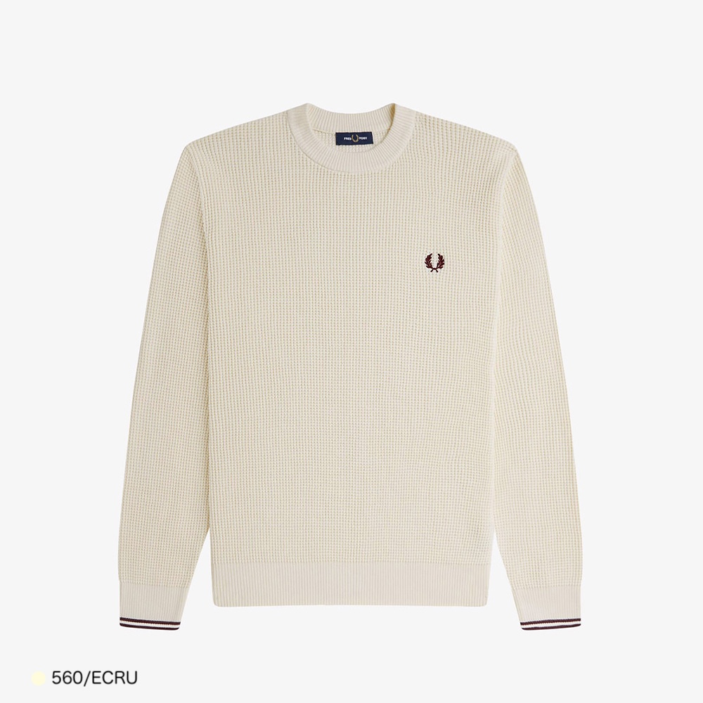 FRED PERRY（フレッドペリー） ニット メンズ クルーネック ワッフル