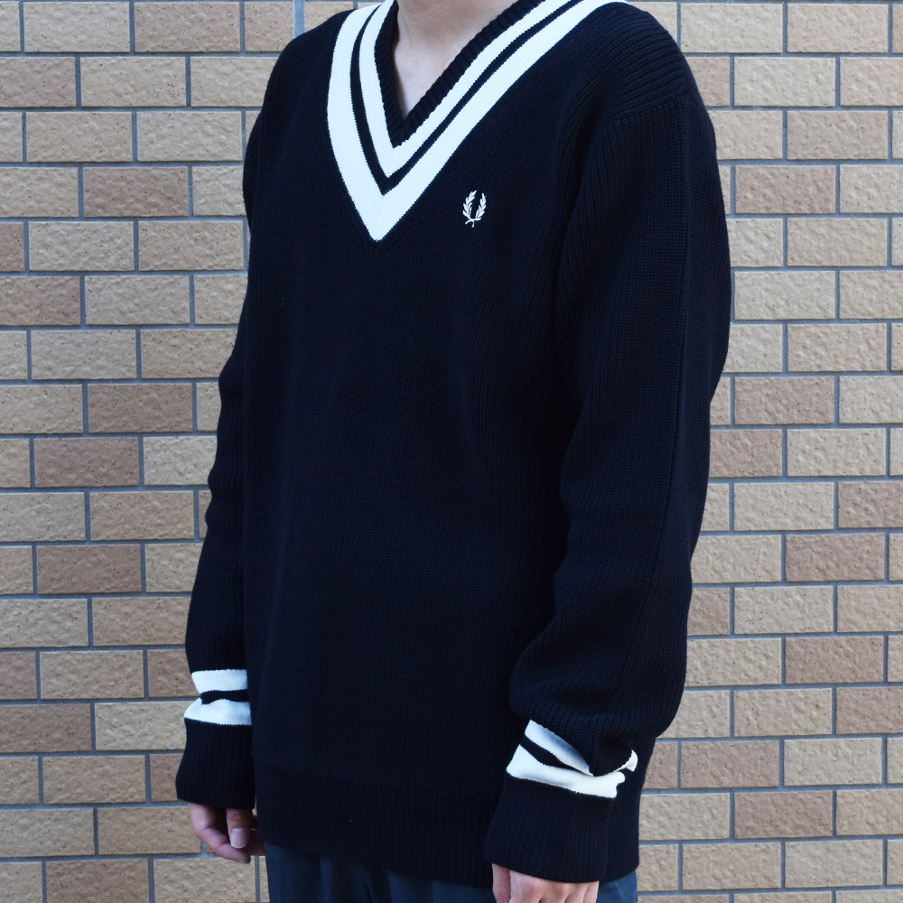 フレッドペリー Vネックセーター FRED PERRY チルデンニット メンズ フレッドペリー Vネック