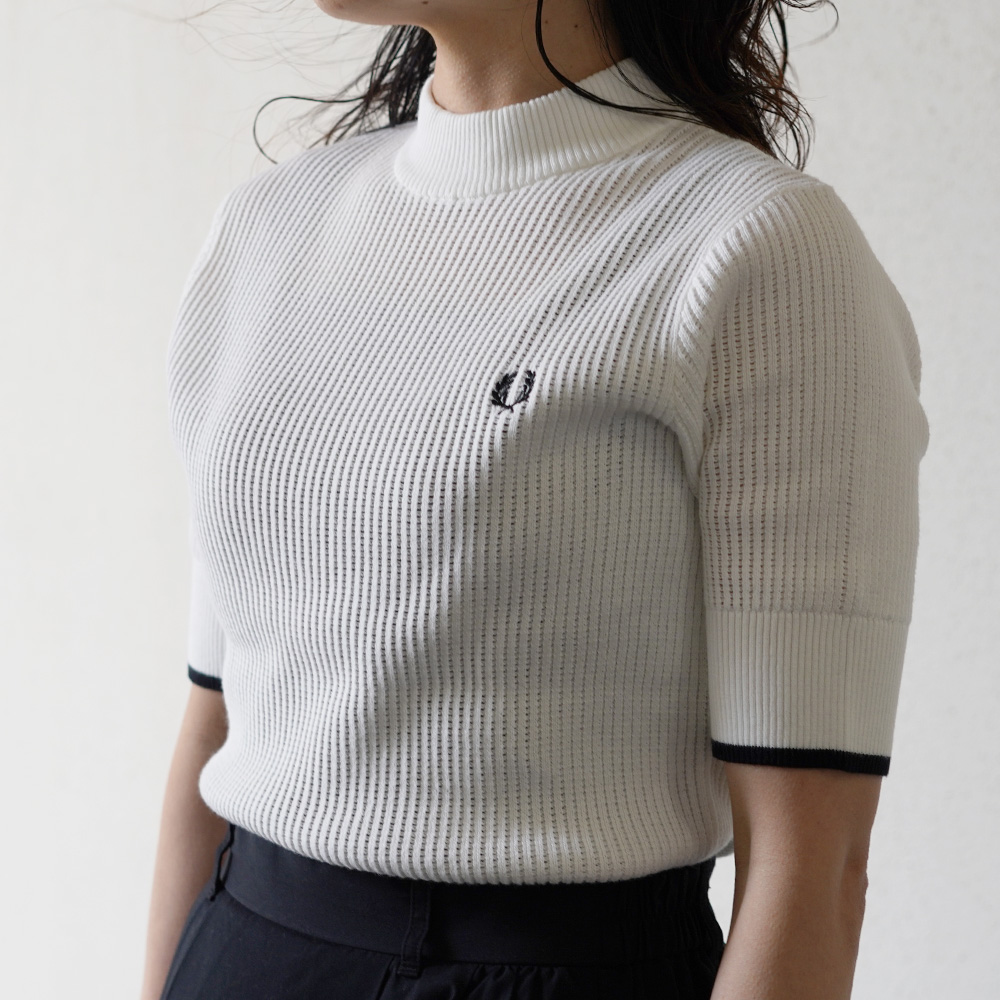 FRED PERRY（フレッドペリー） ニット Tシャツ レディース 半袖 FRED