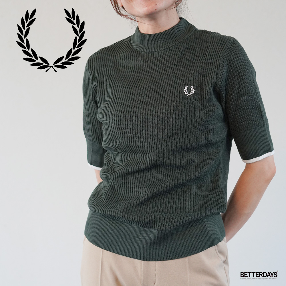 FRED PERRY（フレッドペリー） ニット Tシャツ レディース 半袖 FRED