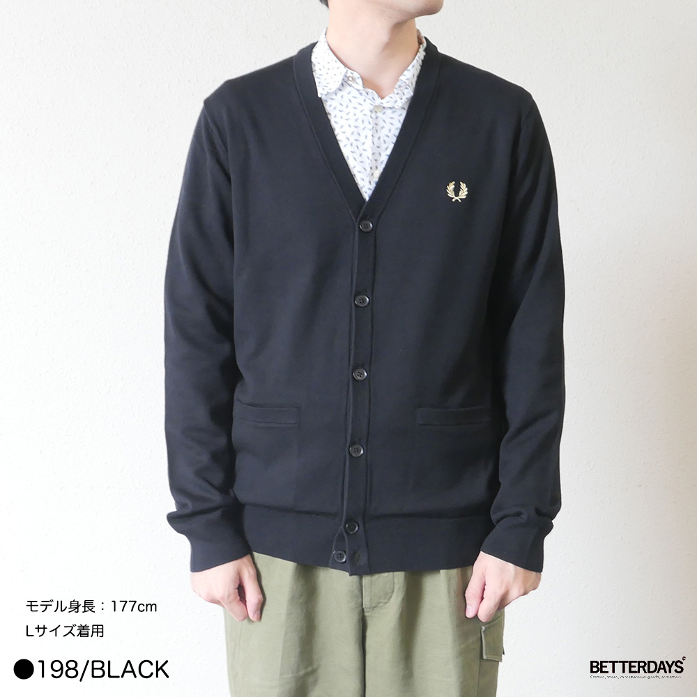 FRED PERRY（フレッドペリー） カーディガン メンズ ニット Vネック
