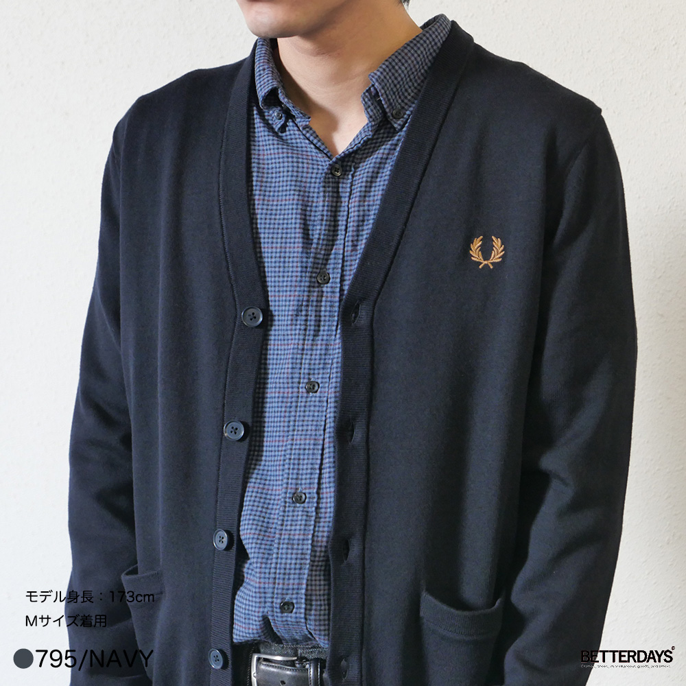 FRED PERRY（フレッドペリー） カーディガン メンズ ニット Vネック