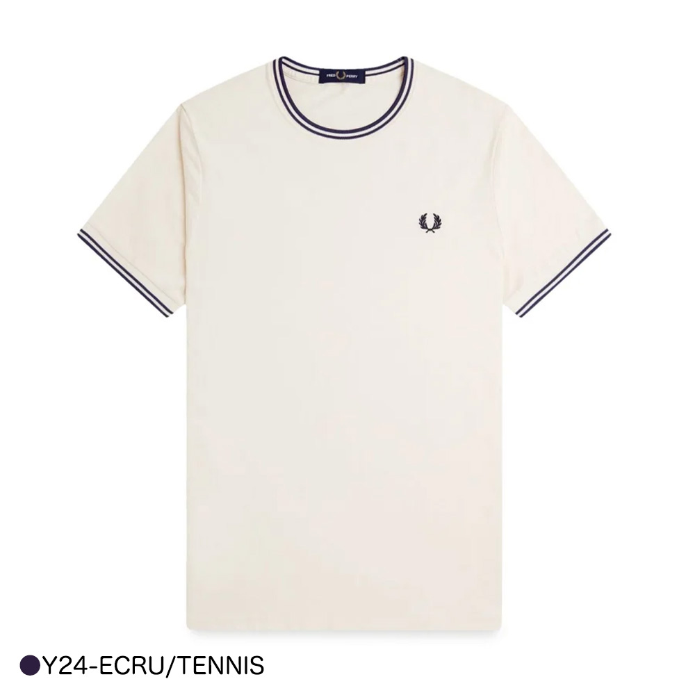 FRED PERRY(フレッドペリー) 半袖カットソー サイズUSA6 M レディース美品  - アイボリー シワ加工 FRED PERRY（フレッドペリー） tシャツ 別注 ワンポイントロゴ刺繍