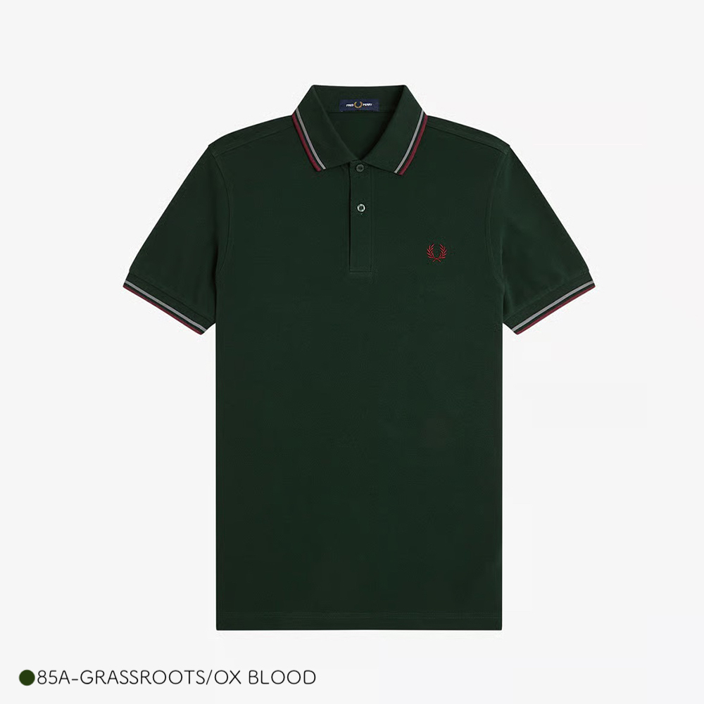 Fred Perry ポロシャツ2着　ブラック&カーキ 中古・古着通販】FRED PERRY (フレッドペリー) PINSTRIPE SHIRT