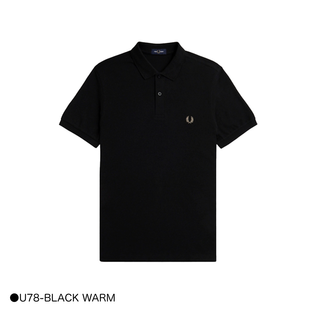 フレッドペリー【黒】ポロシャツ コットン 100% L FRED PERRY（フレッドペリー） ポロシャツ メンズ PLAIN FRED PERRY