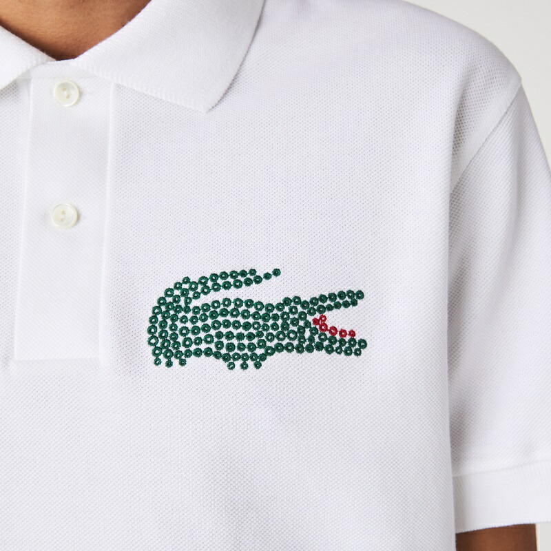 LACOSTE ホワイト ポロシャツ FR6 Club Med 45 トップス