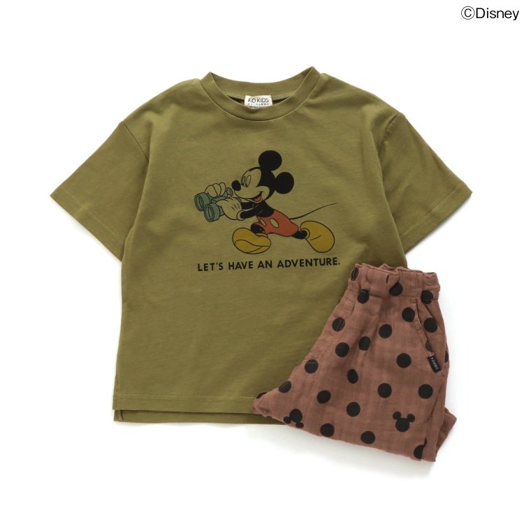 ワンマイルウェア ディズニー ミッキー ベビー キッズ パジャマ Tシャツ F.O.KIDS 半袖 五分丈 男の子 女の子 子供 80-100cm  子供服ブランド : r258021 : BETTER DAYS ベターデイズ - 通販 - Yahoo!ショッピング