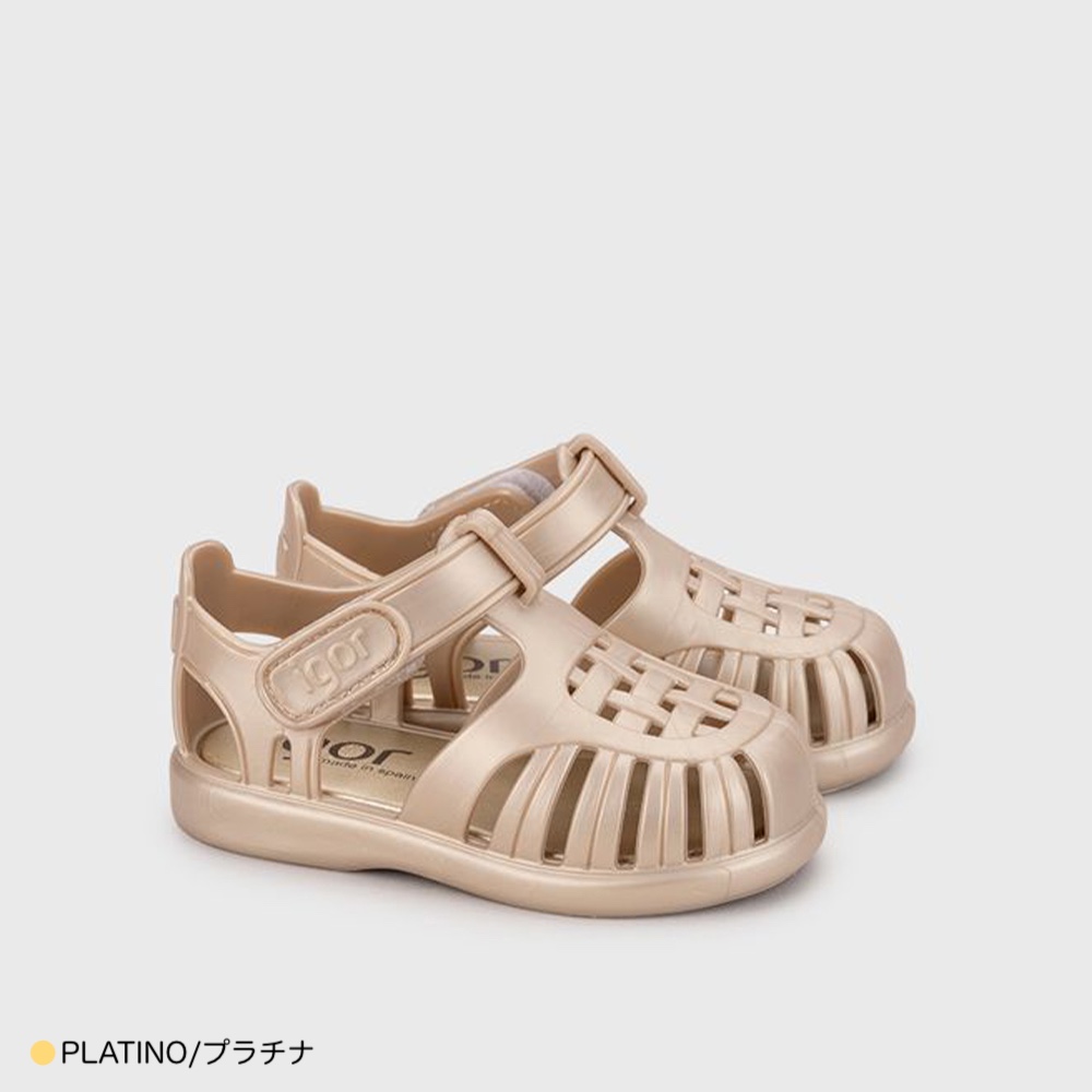 igor サンダル キッズ イゴール トビー ソリッド ベルクロ 11cm