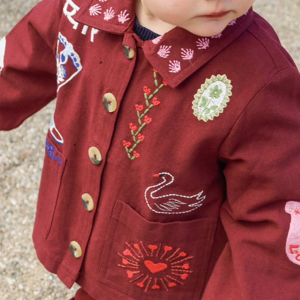 ジャケット キッズ ベビー My MINI Jacket Burgundy SISSEL EDELBO