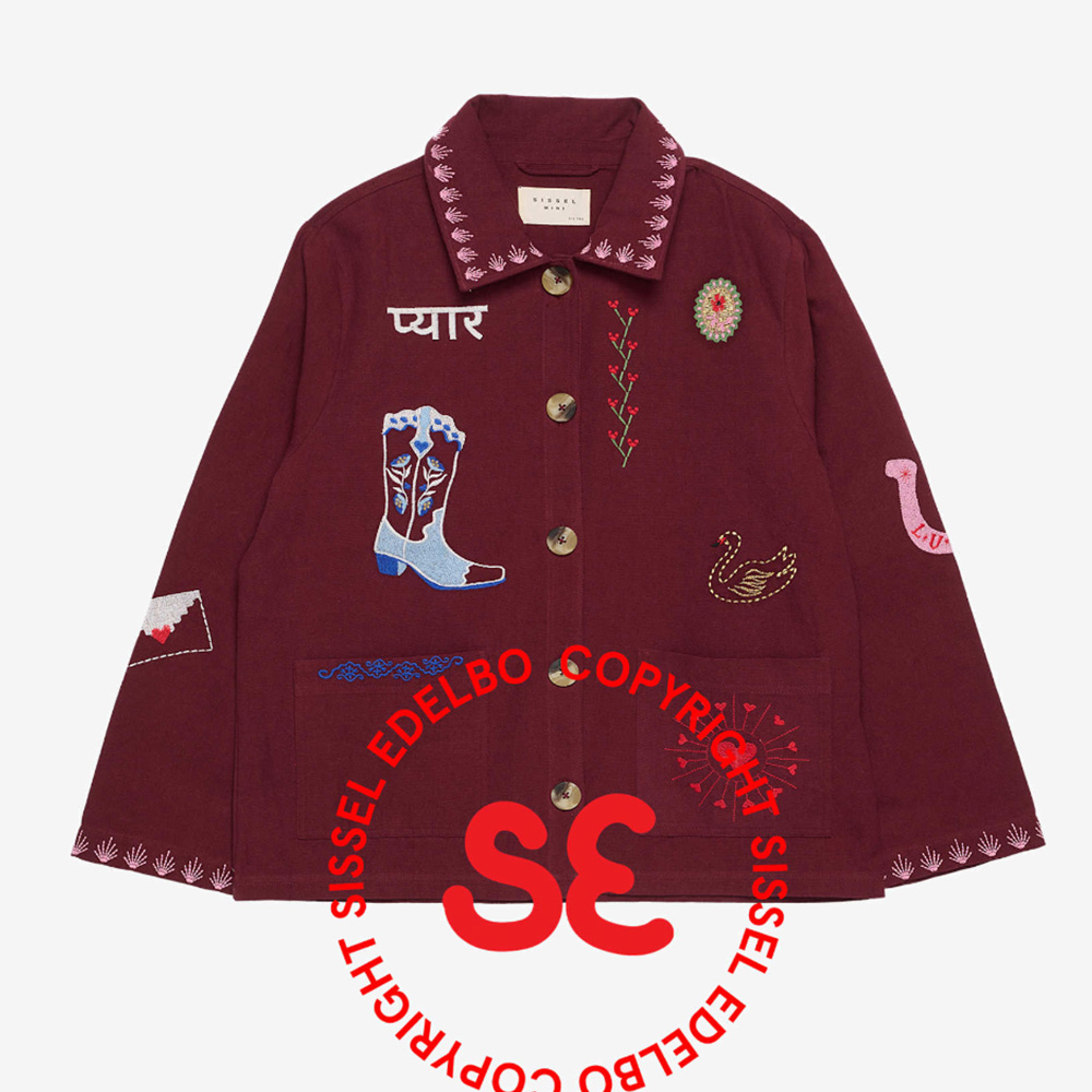 sissel edelbo キッズ キルティングジャケット ジャケット キッズ ベビー My MINI Jacket Burgundy SISSEL EDELBO
