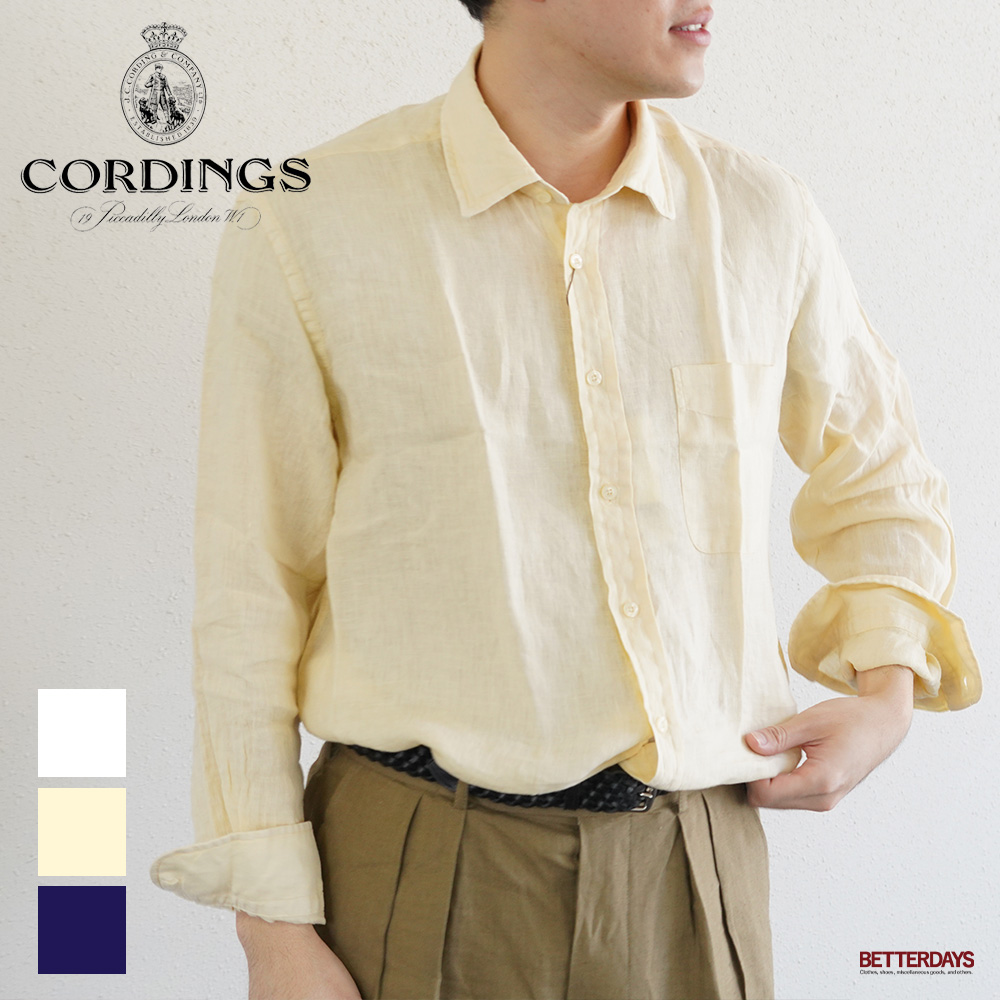 SUGAR CANE シャツ メンズ コーディングス CORDINGS VINTAGE LINEN