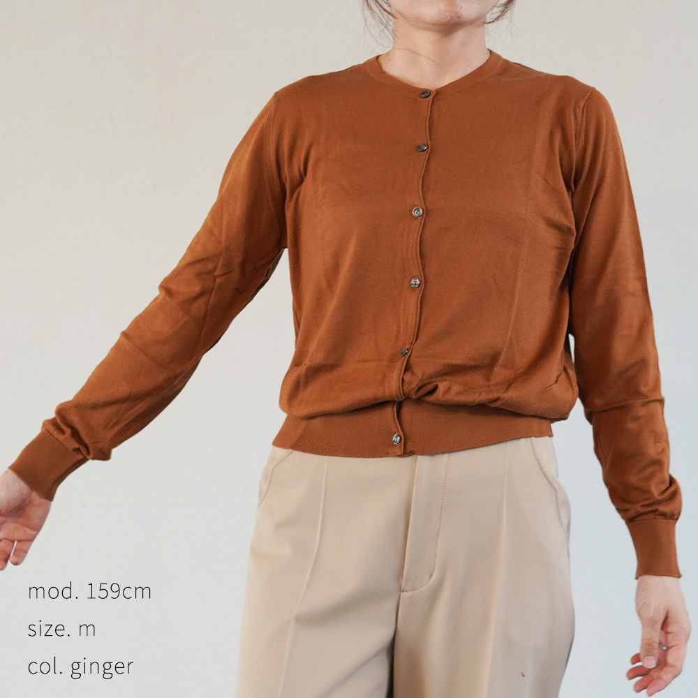 JOHN SMEDLEY（ジョンスメドレー） カーディガン レディース 丸首