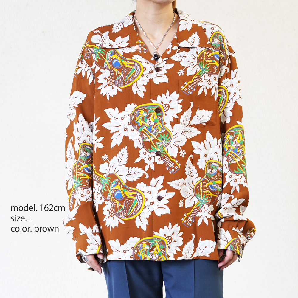 SUN SURF アロハシャツ メンズ サンサーフ 長袖 RAYON HAWAIIAN SHIRT