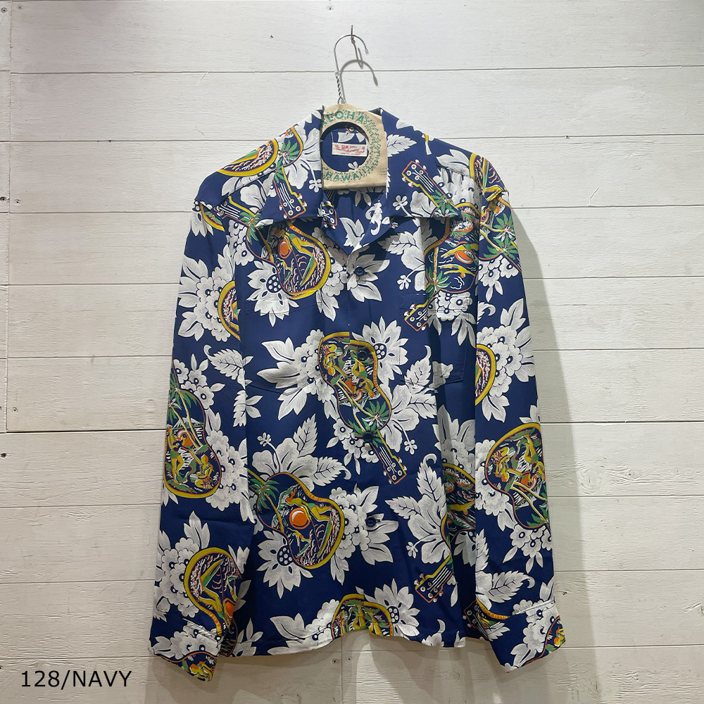 SUN SURF アロハシャツ メンズ サンサーフ 長袖 RAYON HAWAIIAN SHIRT