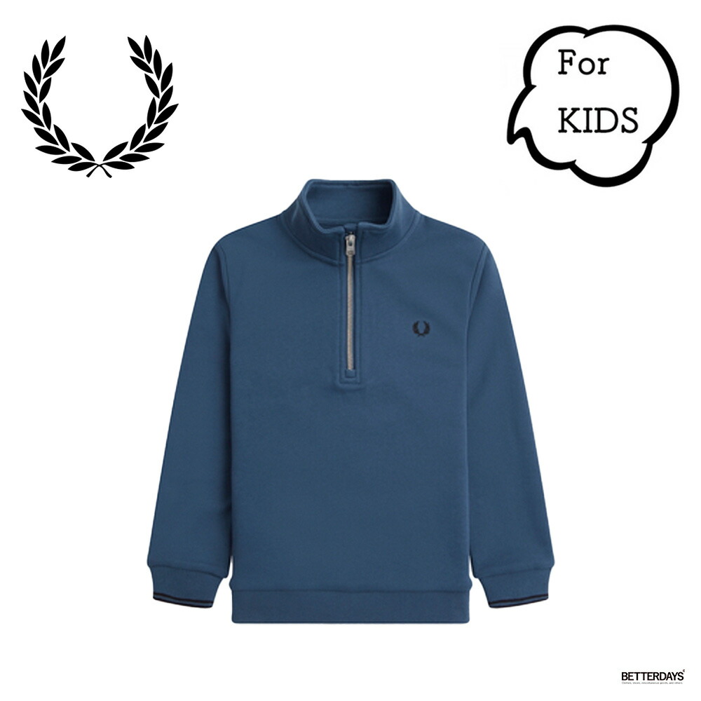 FRED PERRY ハーフジップ スウェット キッズ フレッドペリー