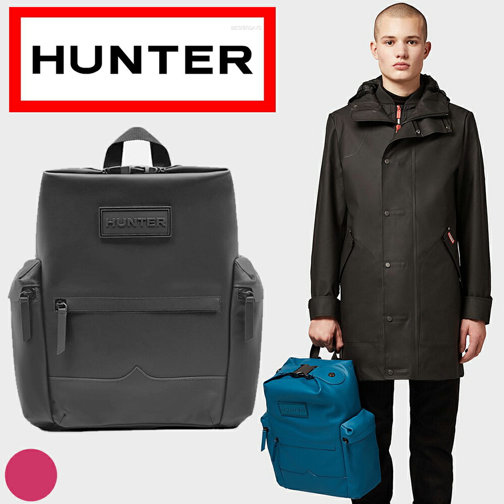 「新品未使用」　HUNTER オリジナルバックパック　ラバー　レザー防水 HUNTER（ハンター） ハンターラバーレザー バックパック リュック