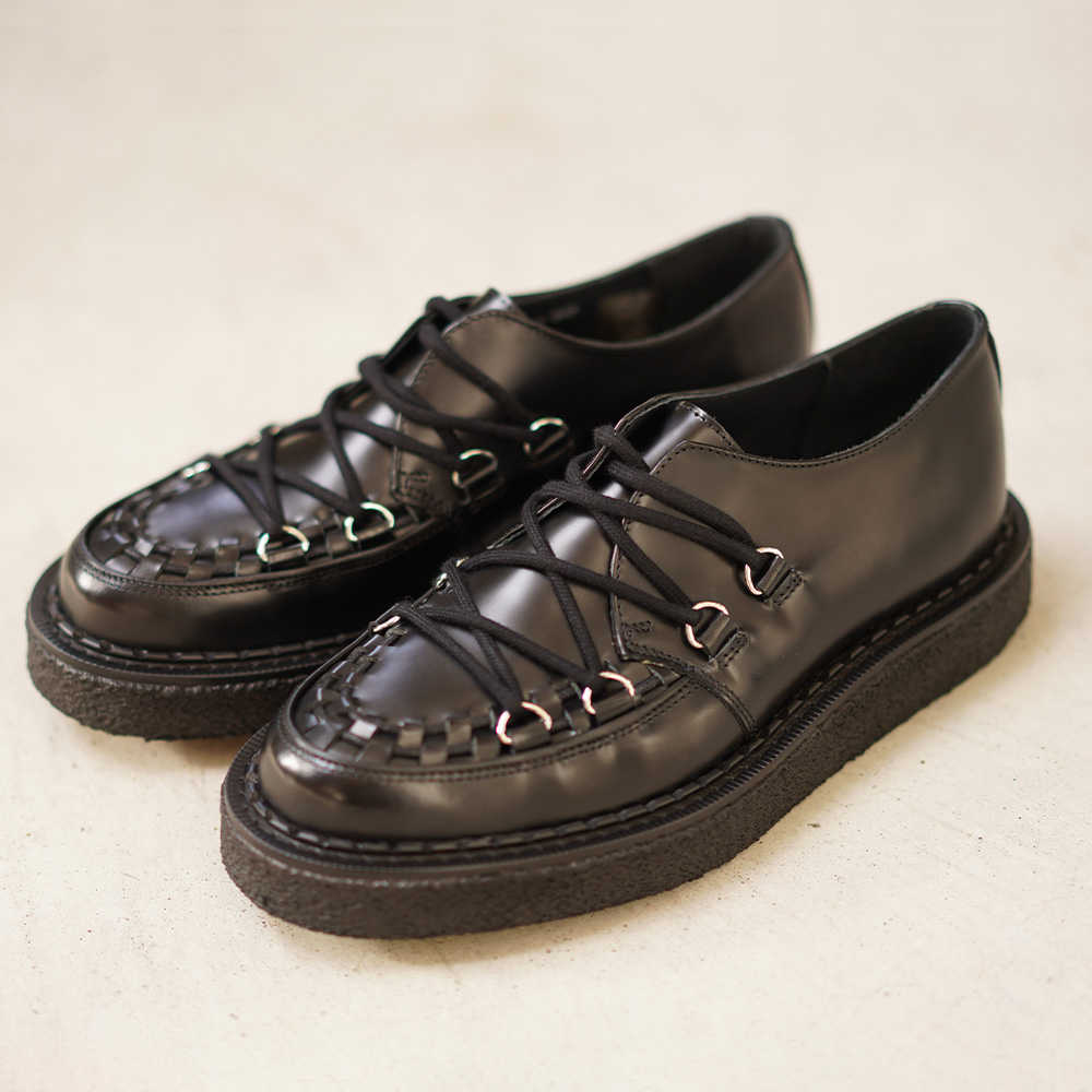 ジョージコックス ユニフォームエクスペリメント ドレスシューズ タイダウンハットン GEORGE COX uniform experiment Tie-Down Hatton Black 【国内正規品】の画像