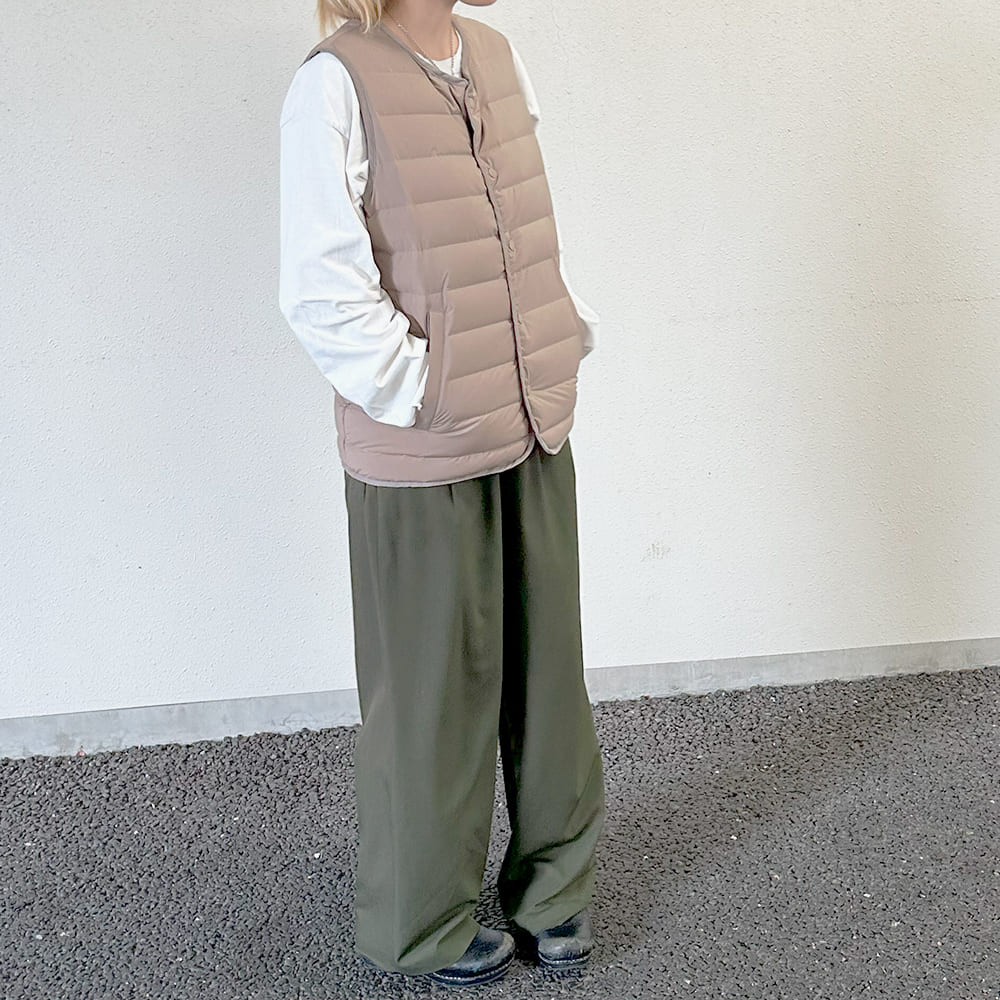 Vincent et Mireille/バンソンエミレイユ Stitchless down vest