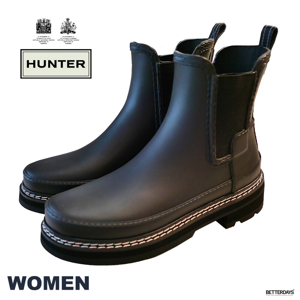 HUNTER チェルシー　28cm ブラック サイドゴア ショートブーツ HUNTER/ハンター WOMENS ORIGINAL CHELSEA チェルシー 防水