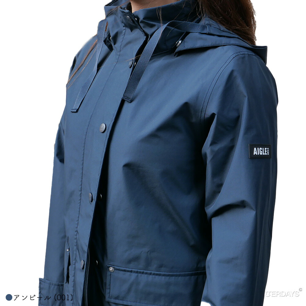 AIGLE ミドルコート レディース 防水 レインウェア コート