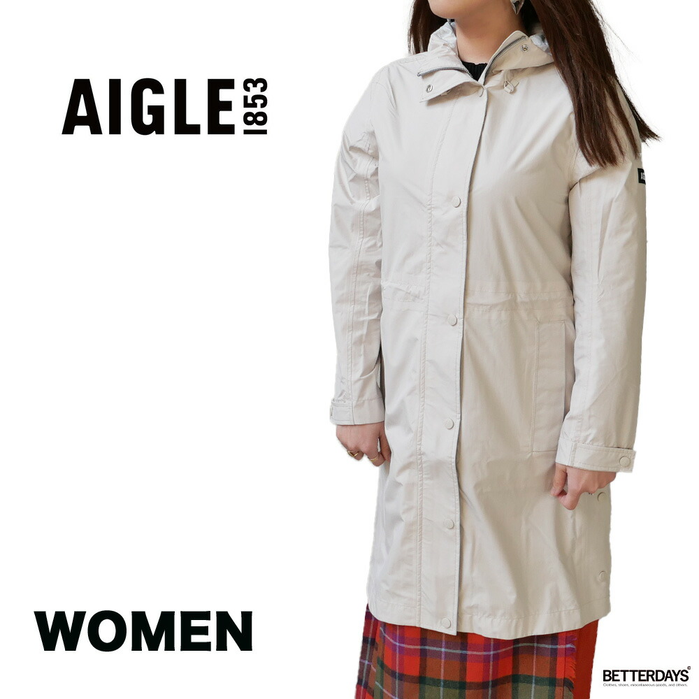 AIGLE ロングコート 防水 レインウェア コート 透湿防水