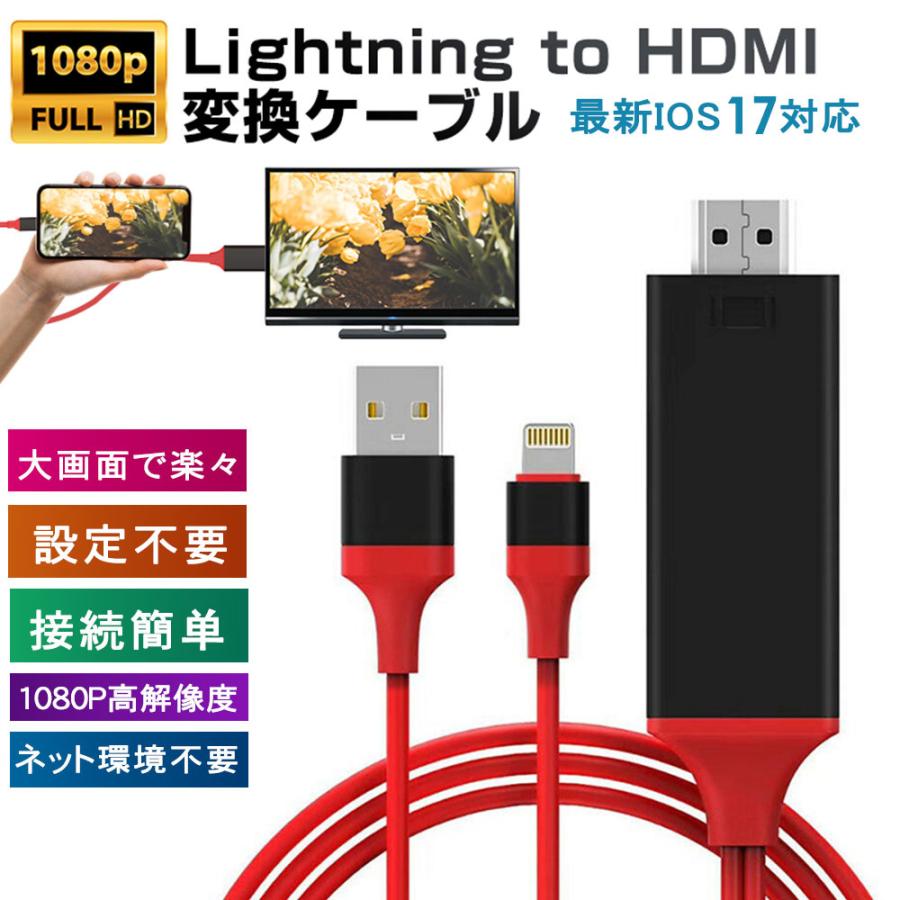 HDMI 変換アダプタ iPhone テレビ接続ケーブル スマホ 高解像度