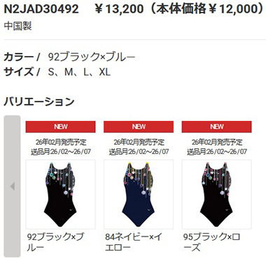 MIZUNO（ミズノ） フィットネス水着 レディース Mサイズ N2JAD30495