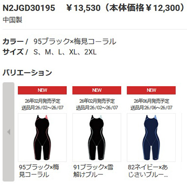 MIZUNO（ミズノ） オールインワン水着 レディース XLサイズ(Oサイズ