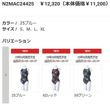 MIZUNO ミズノ 競泳水着 レディース WA承認 Lサイズ N2MAC24462