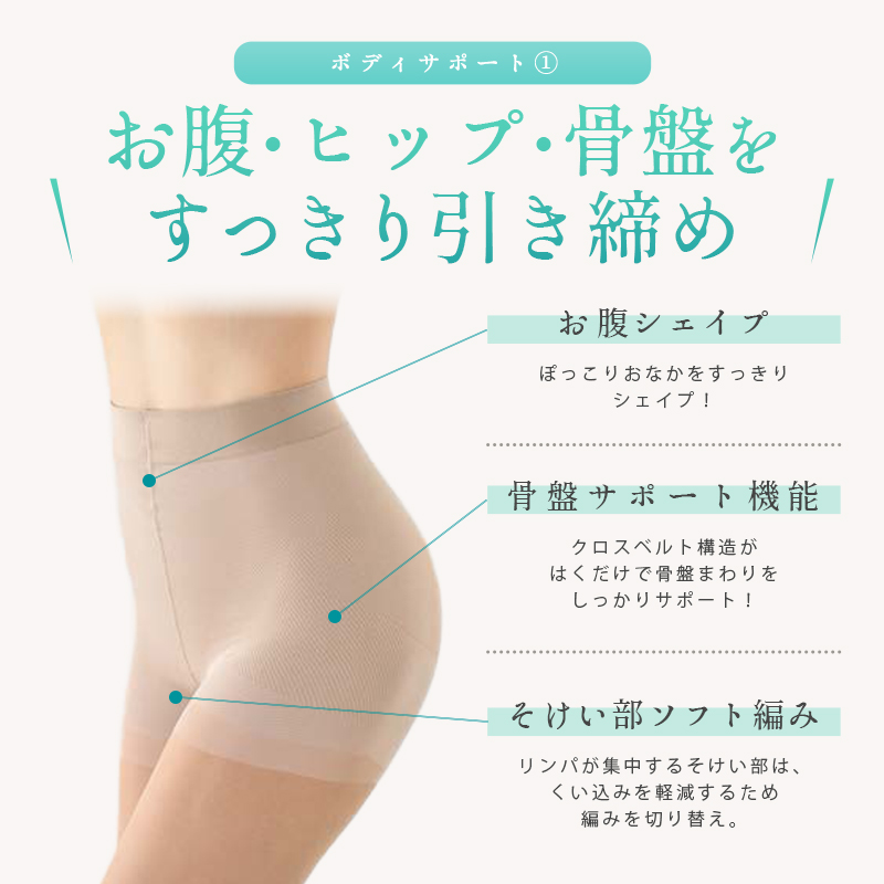 Befit（ビーフィット） Be-fit ハイサポートパンスト 140d 骨盤プラス