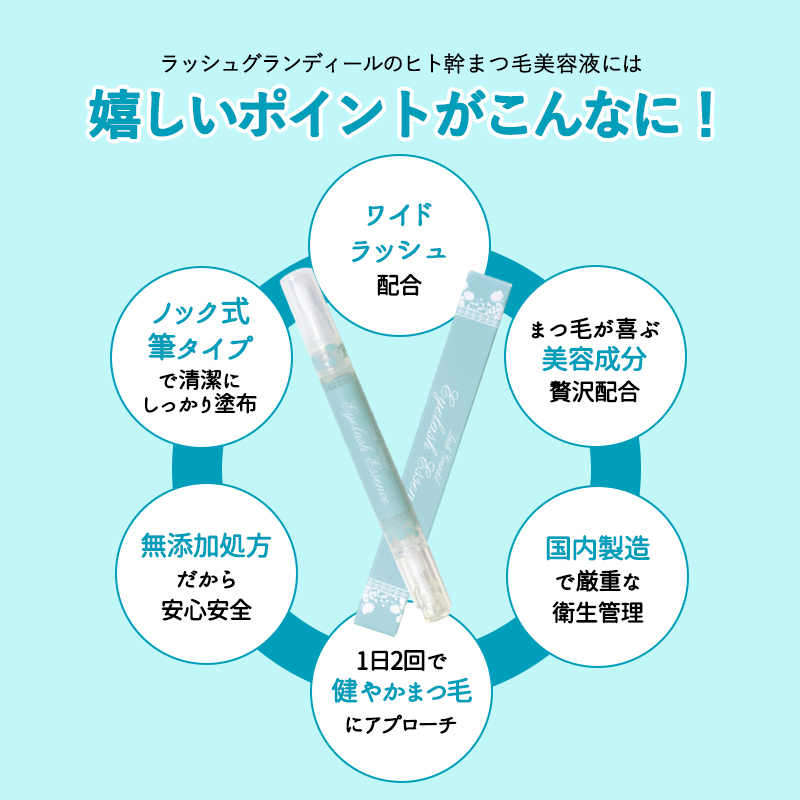 ラッシュグランディール まつ毛美容液 2.7mL まつげ美容液 テクニコ 美容液 筆タイプ