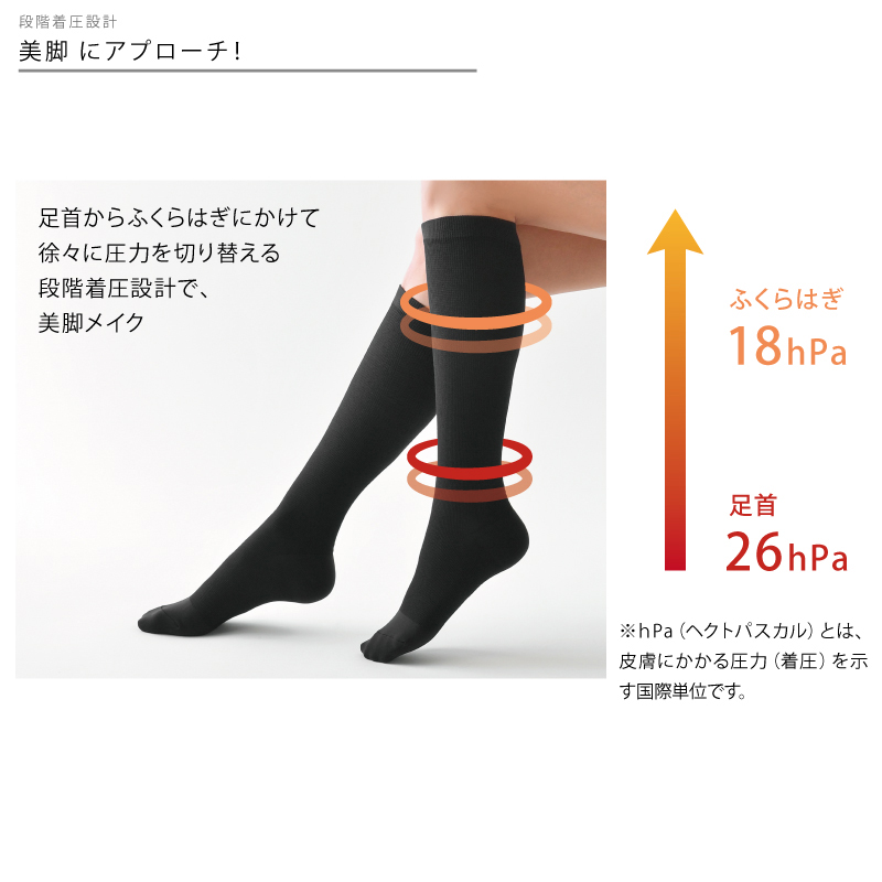 Be-fit 着圧ソックス 2足組　SM Befit（ビーフィット） Be-fit 燃活サポート 美脚ソックス 2足組 着圧