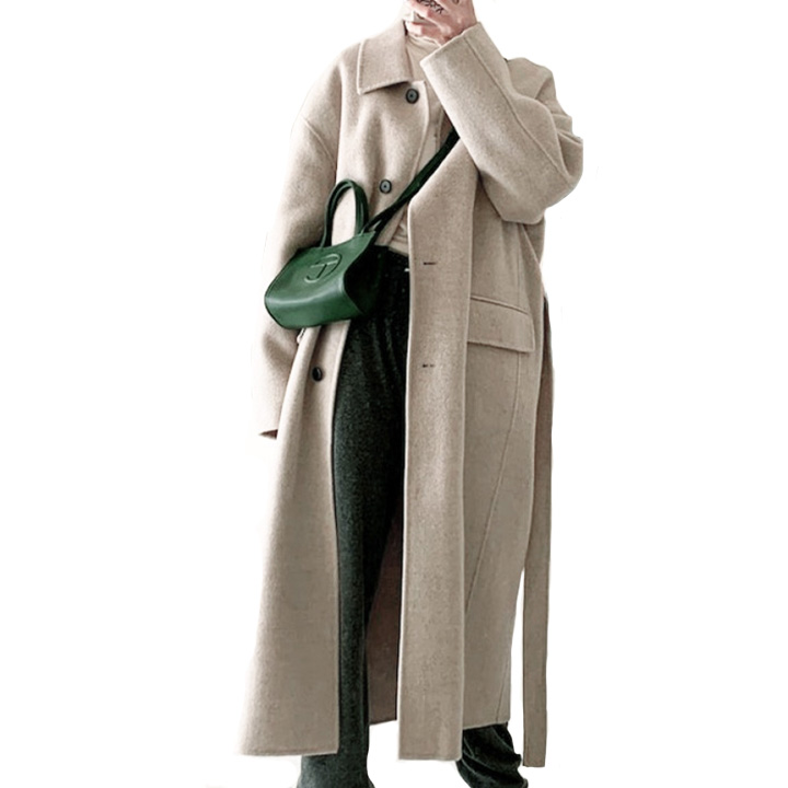 韓国 ファッション 冬 レディース ロングコート 防寒 冬服 コート アウター ベージュ