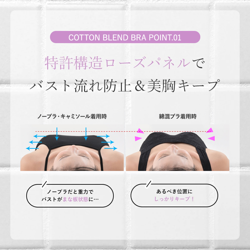 Befit（ビーフィット） エルローズ ナイトブラ 綿混ブラ バストアップ