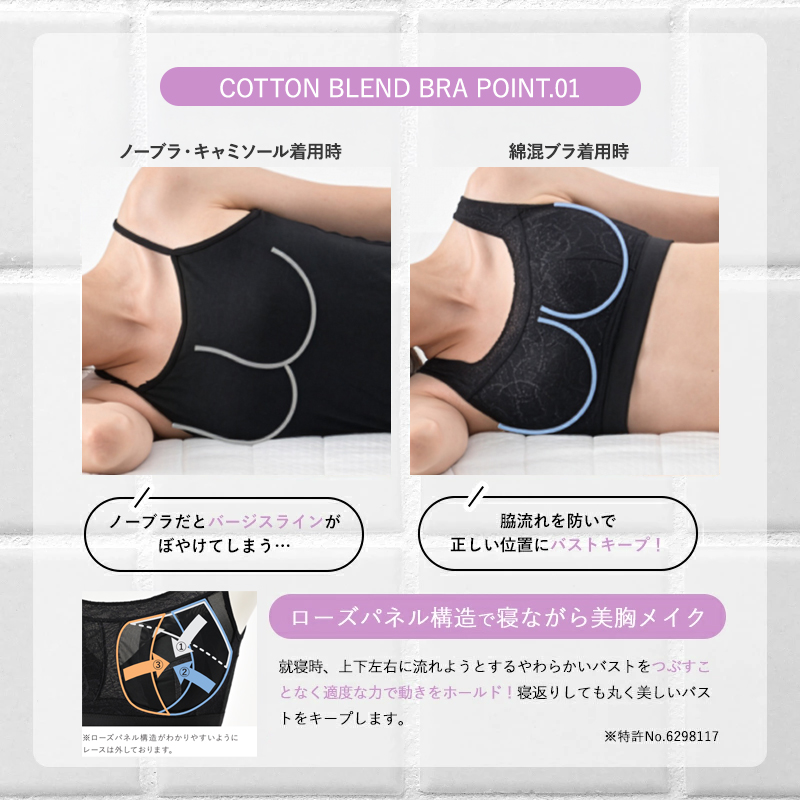 新品未使用☆おやすみリラクエステレーシーブラ　☆光電子　エルローズ ナイトブラ|Be-fit おやすみリラクエステ レーシーブラ 光電子 M~3L
