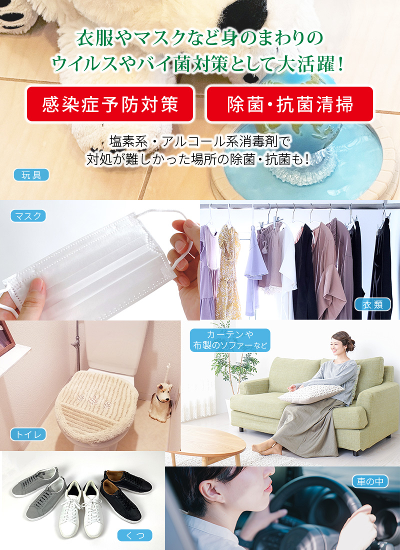 除菌 抗菌 消臭 防カビ 抗ウィルス 消毒 抗菌液 ニュークリーンスターPRO 300mlスプレー×６本セット 無香料 アルコールフリー 送料無料 |  | 12