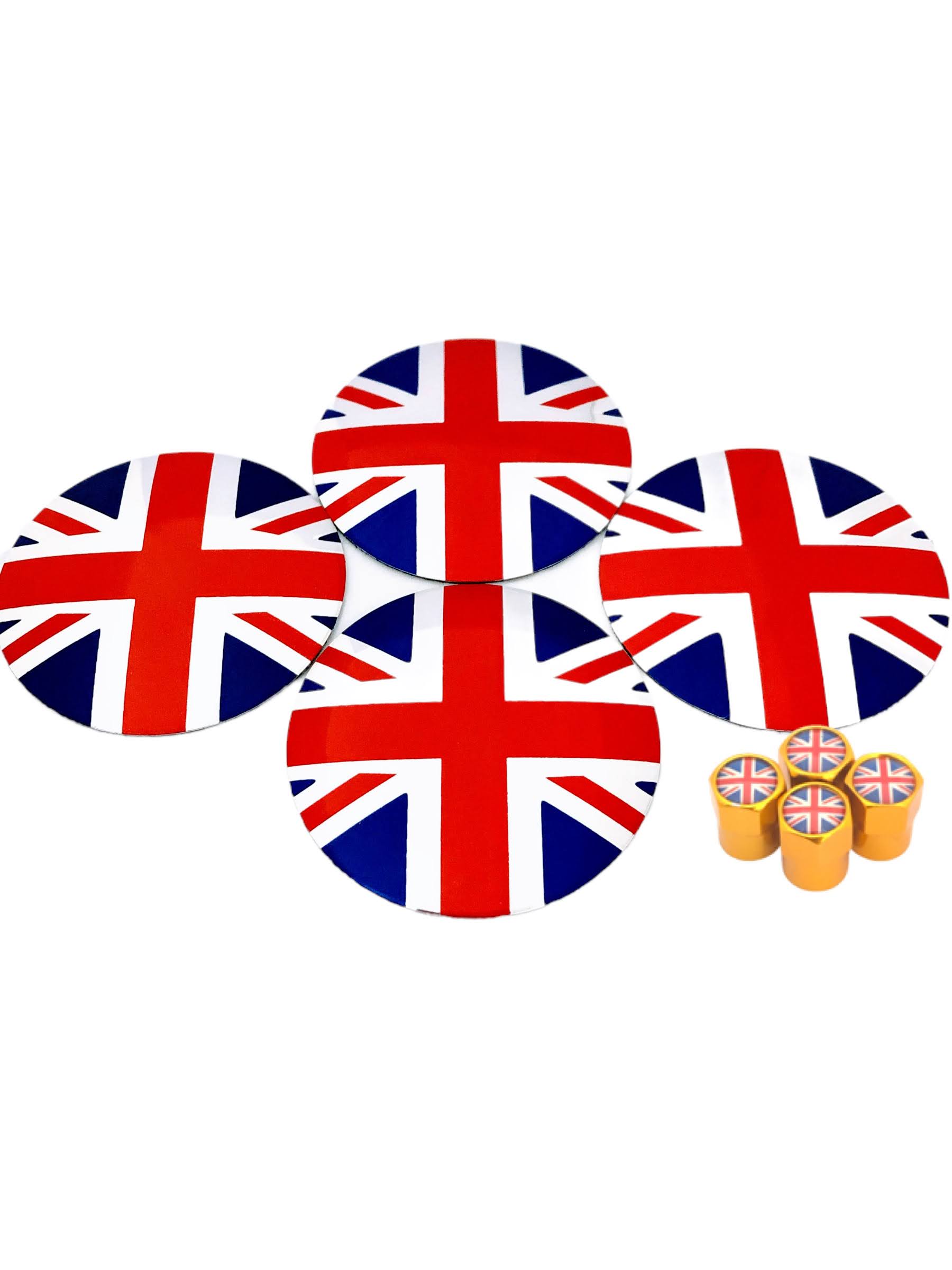 G イギリス 選べるバルブキャップカラー 国旗 キャップ シール センター ステッカー ユニオンジャ...