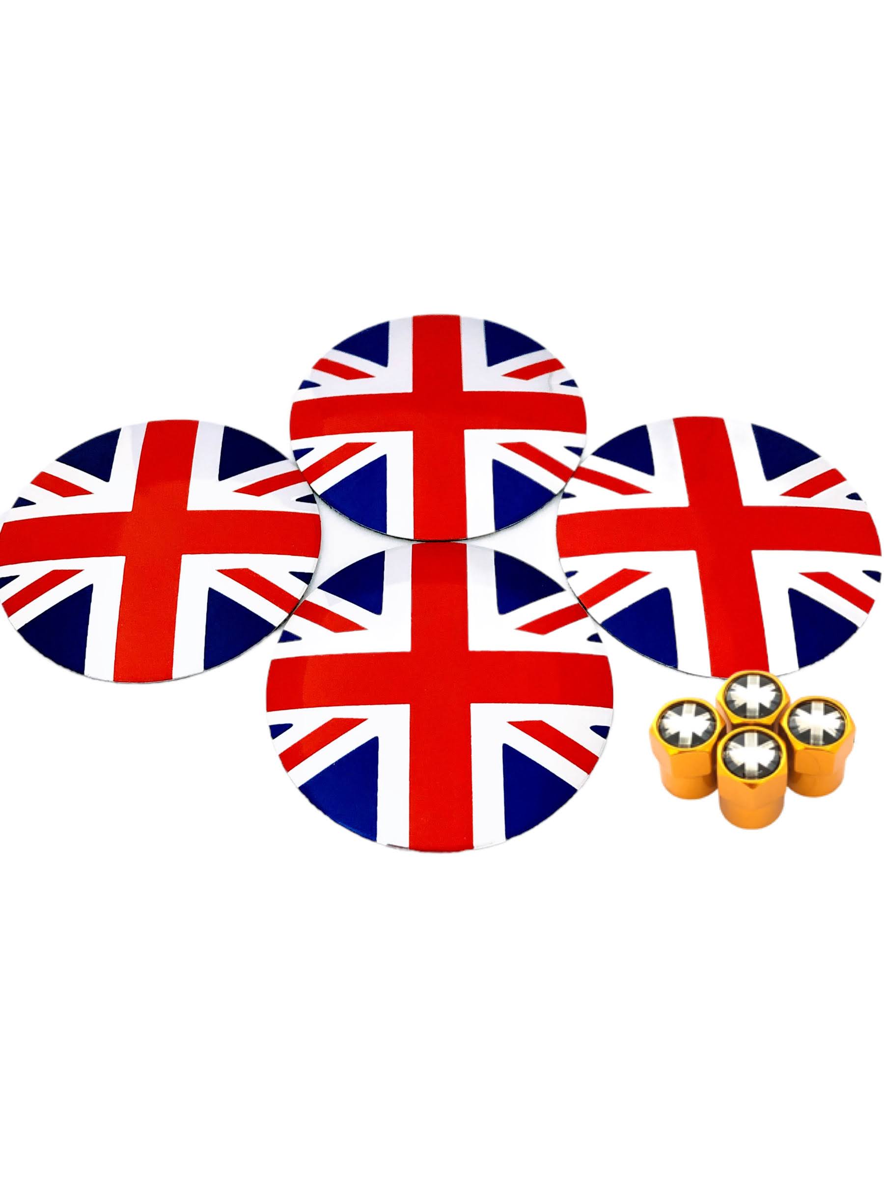 G イギリス 選べるバルブキャップカラー 国旗 キャップ シール センター ステッカー ユニオンジャ...