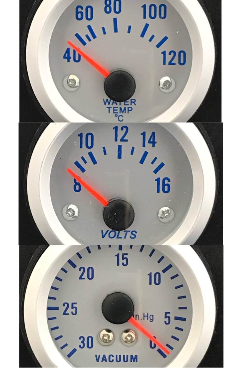 E青 汎用 3連 メーター セット センサー 油温 油圧 水温 電圧 ブースト