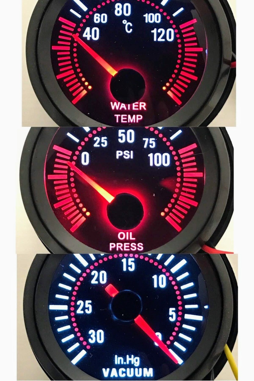 被り心地最高 Ac3連メーターセット 油温計 油圧計 水温計 電圧計 ブースト計 バキューム計 在庫一掃最安挑戦 Mac Inf Com Br