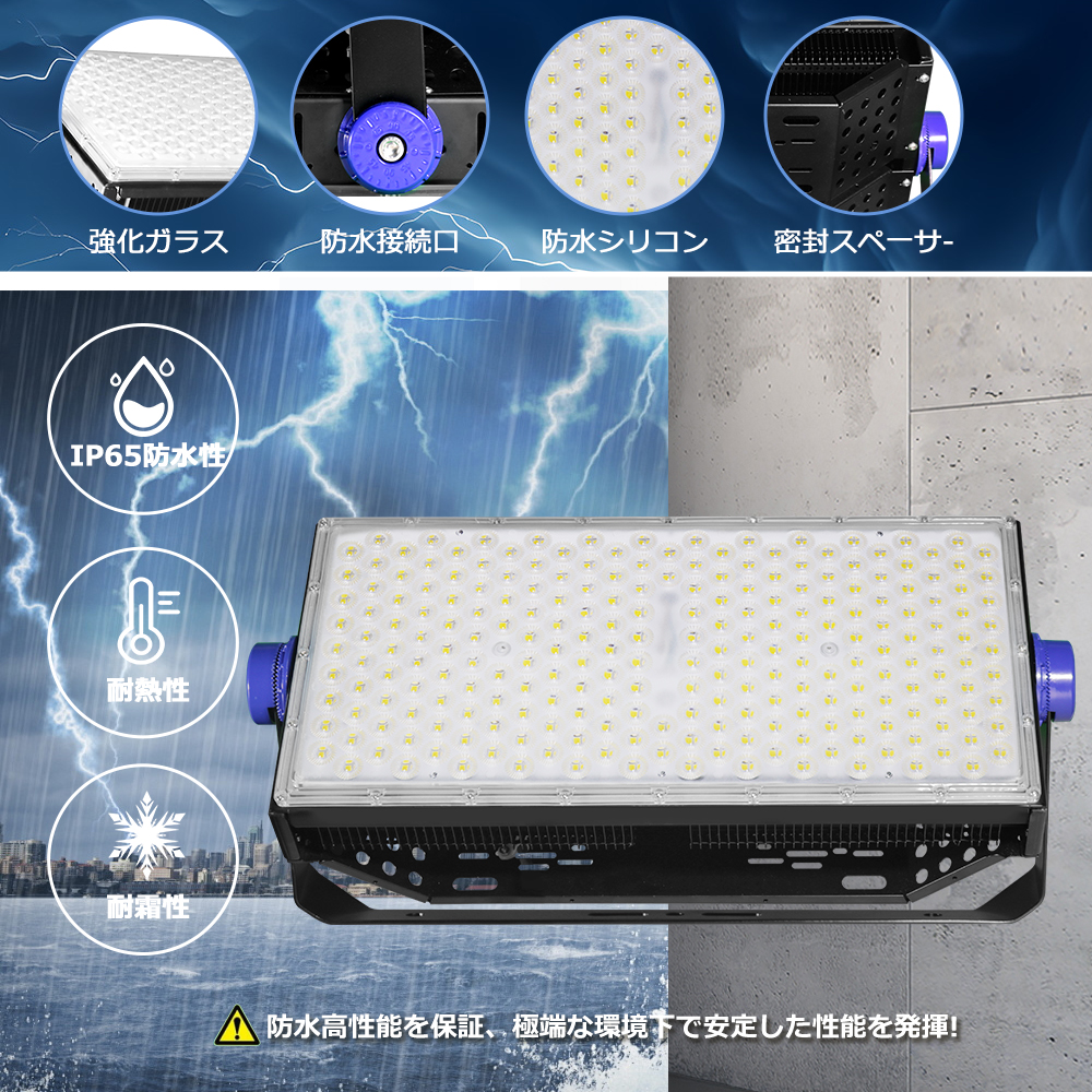 高天井用 LED投光器　(新品) 新品 投光器 400W 80000LM 4000W相当 高天井照明 LED高天井 住宅 店舗