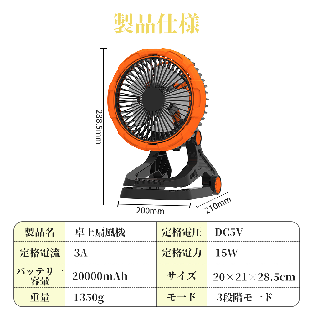 PSE認証安全使用 USB扇風機【2025新登場・超静音20db】卓上扇風機