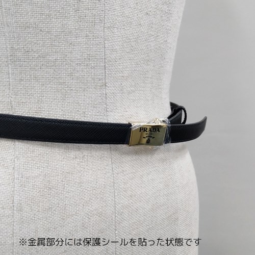 プラダ ロゴバックル ベルト GOLD レディース 1CC156053 PRADA 